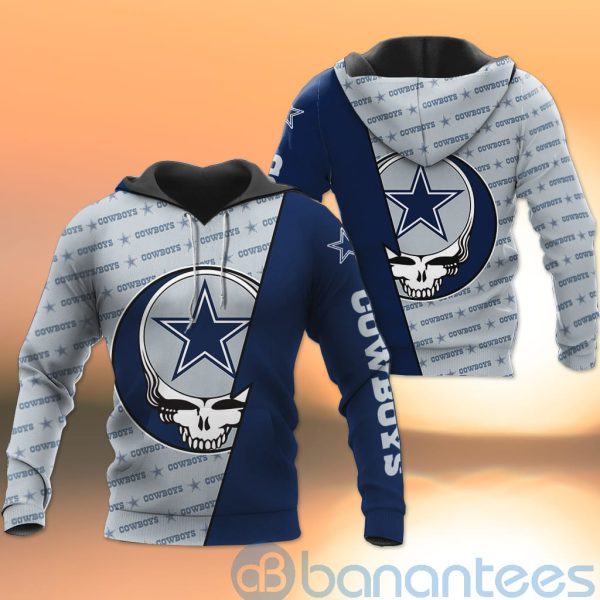 Dallas Cowboys NFL Team Logo Grateful Dead Design 3D All Over Printed Shirt Product Photo