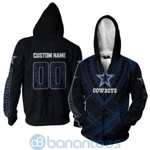 Dallas Cowboys NFL Team Logo Polynesian Pattern Custom Name Number 3D All Over Printed Shirt Product Photo