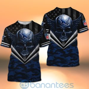 Dallas Cowboys Skull Wings 3D All Over Printed Shirt Product Photo
