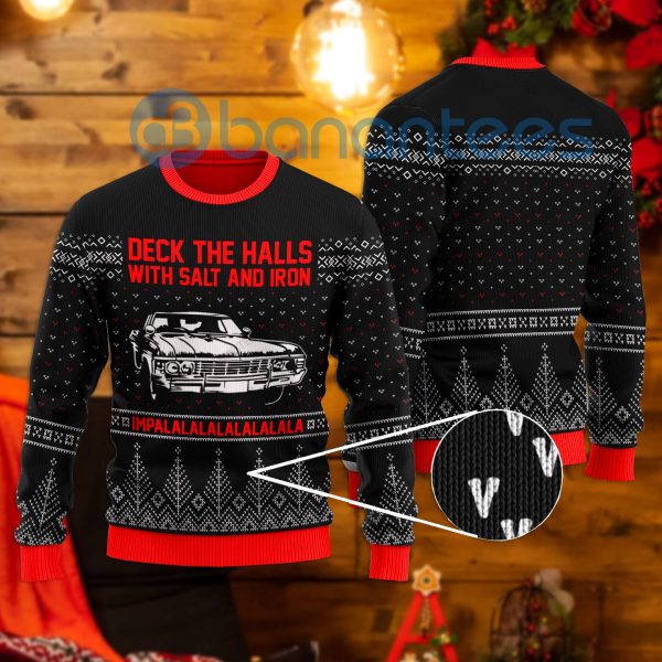 Deck The Halls with Salt and Iron All Over Printed Ugly Christmas Sweater Product Photo