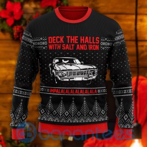 Deck The Halls with Salt and Iron All Over Printed Ugly Christmas Sweater Product Photo
