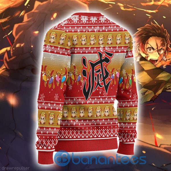 Demon Slayer Anime Kyojuro Rengoku Anime Ugly Christmas Sweater Product Photo