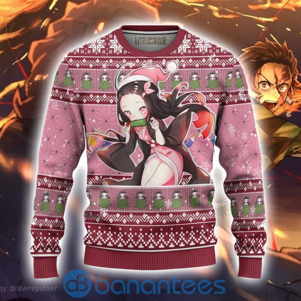 Demon Slayer Nezuko Kamado Anime Ugly Christmas Sweater All Over Printed Shirt Product Photo
