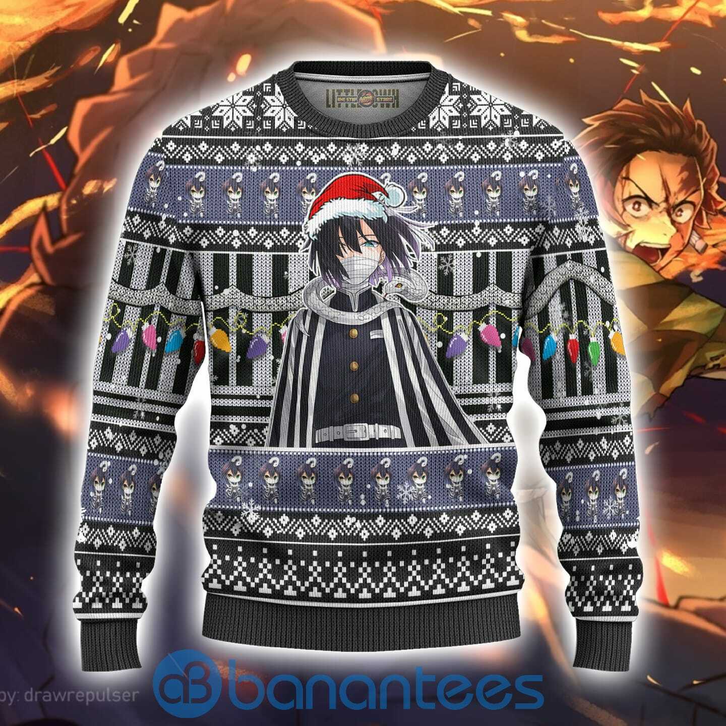 Demon Slayer Obanai Iguro Anime Ugly Christmas Sweater All Over Printed Shirt