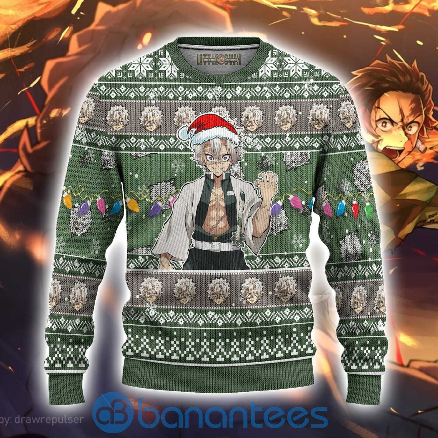 3 Demon Slayer Sanemi Shinazugawa Christmas sweater