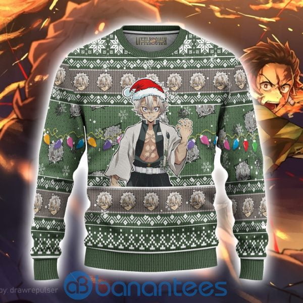 Demon Slayer Sanemi Shinazugawa Anime Ugly Christmas Sweater All Over Printed Shirt Product Photo