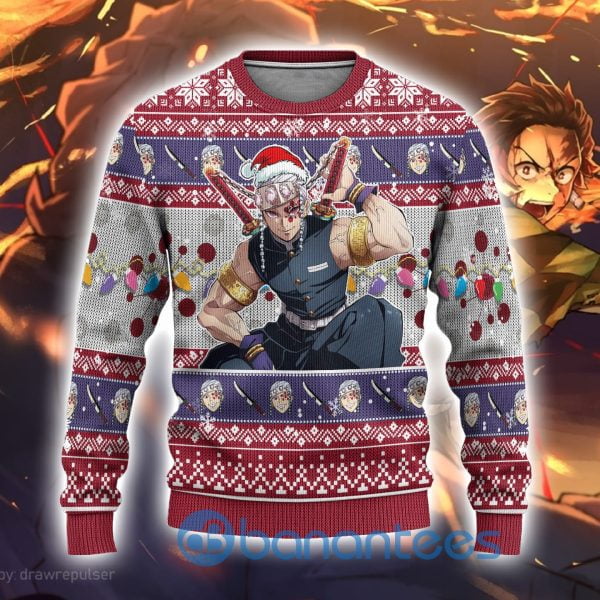 Demon Slayer Tengen Uzui Anime Ugly Christmas Sweater 3D Shirt Product Photo