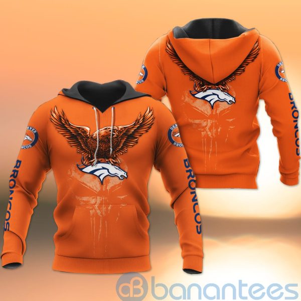Denver Broncos NFL Logo Eagle Skull 3D All Over Printed Shirt Product Photo
