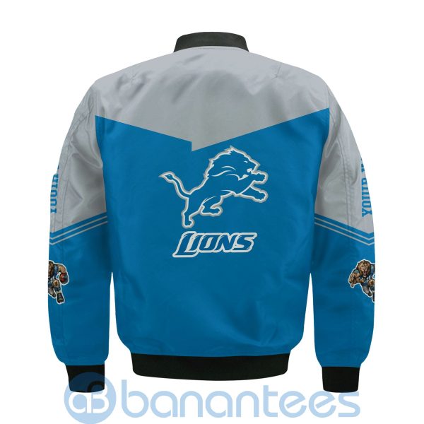 Detroit Lions American Football Team Logo Custom Name For Fans Bomber Jacket Product Photo