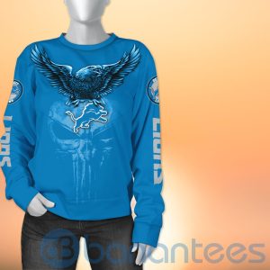 Detroit Lions NFL Logo Eagle Skull 3D All Over Printed Shirt Product Photo
