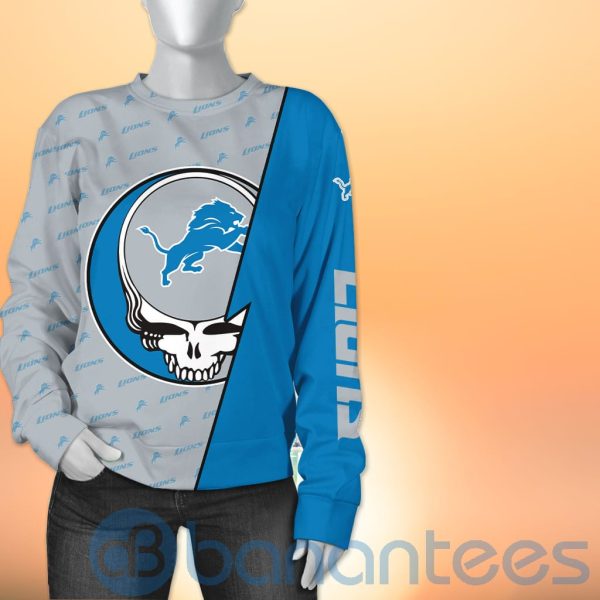 Detroit Lions NFL Team Logo Grateful Dead Design 3D All Over Printed Shirt Product Photo