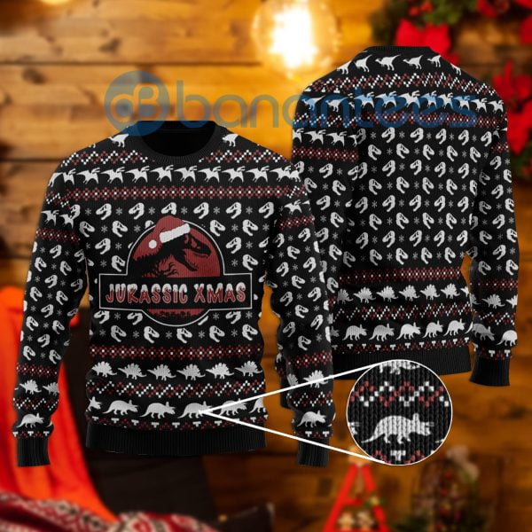 Dinosaur Jurassic Park All Over Printed Ugly Christmas Sweaters Product Photo