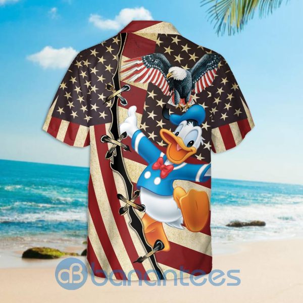 Donald Duck American Flag Eagle Hawaiian Shirt Product Photo
