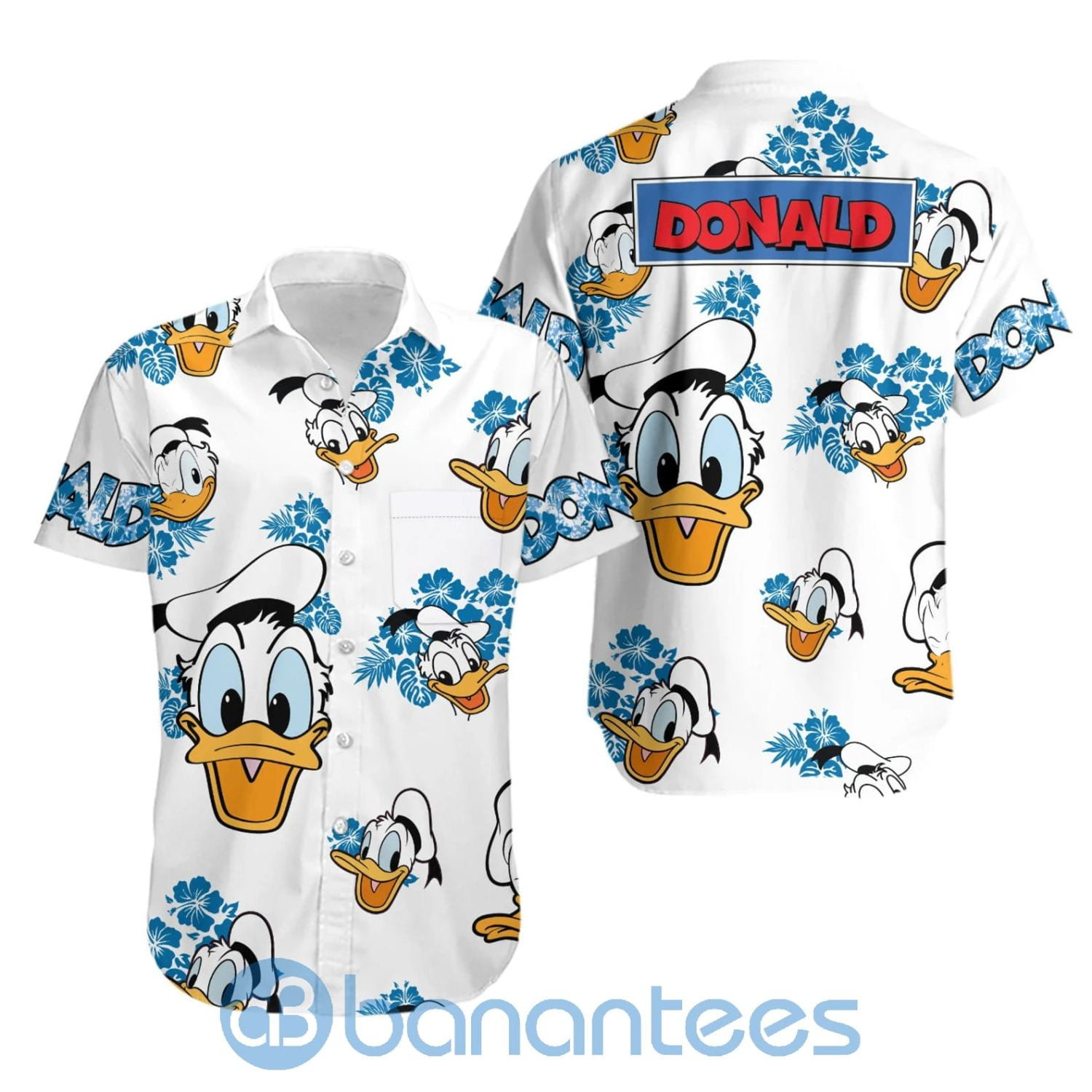 Donald Duck Hibiscus Mouse Ears Lover Hawaiian Shirt
