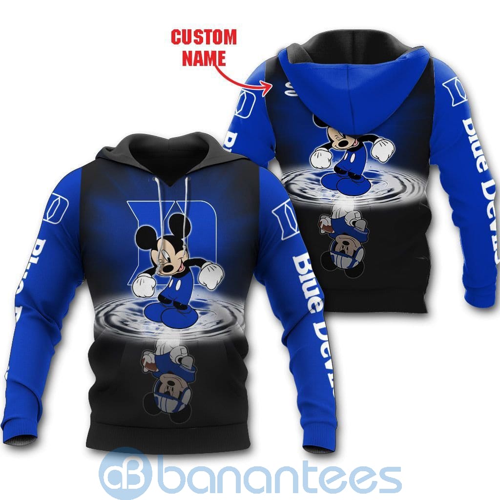 Duke Blue Devils Disney Mickey Mouse In Water Custom Name 3D All Over Printed Shirt