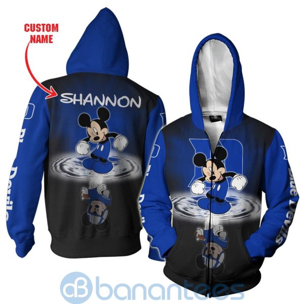 Duke Blue Devils Disney Mickey Mouse In Water Custom Name 3D All Over Printed Shirt Product Photo