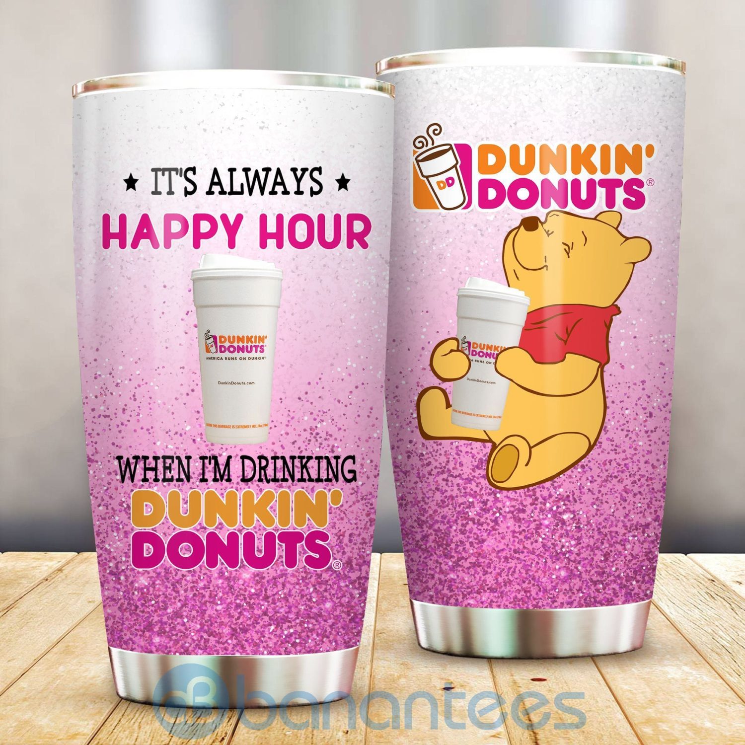 Dunkin' Donuts It's Alway Happy Hour Uwhen I'm Drink Cute Snoopy