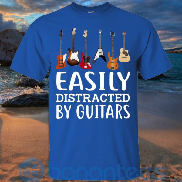 Easily Distracter By Guitar T Shirt Hoodie Sweatshirt Product Photo