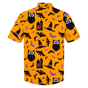 Owl Halloween Pattern Funny Halloween Hawaiian Shirt Product Photo