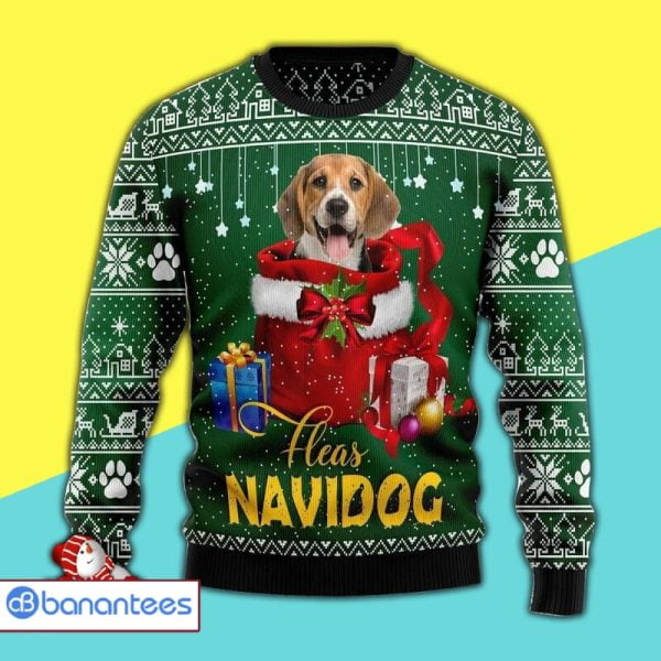 For Dog Lovers Funny Christmas Gift Beagle Awesome Ugly Christmas Sweater 3D Shirt Product Photo