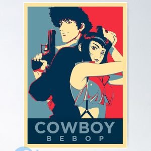Spike Spiegel And Faye Valentine Cowboy Bebop Poster Product Photo