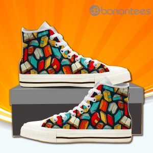Funny Books Lover High Top Canvas Shoes Sneakers For Men And Women Custom Shoes Product Photo