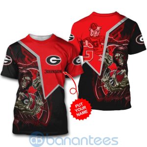 Georgia Bulldogs Custom Name 3D All Over Printed Shirt Product Photo