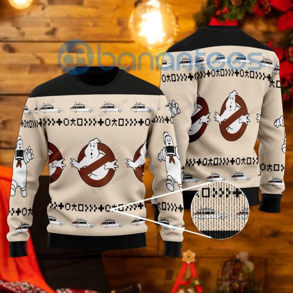 Ghostbusters Happy Halloween All Over Printed Ugly Christmas Sweater Product Photo