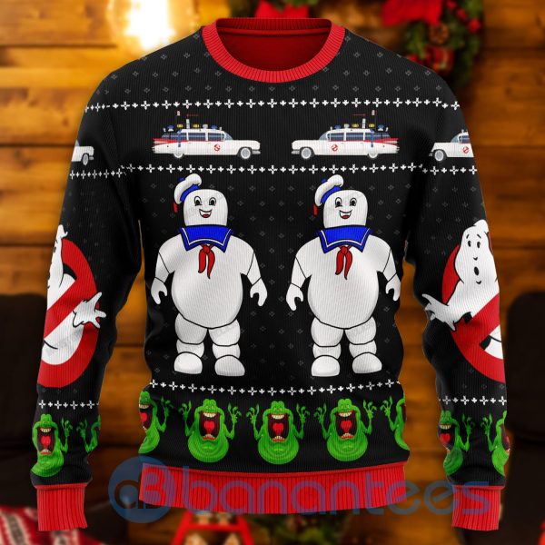 Ghostbusters Happy Halloween Gift All Over Printed Ugly Christmas Sweater Product Photo