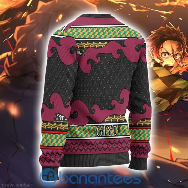 Giyu Tomioka Anime Ugly Christmas Sweater Demon Slayer Chibi All Over Printed Shirt Product Photo