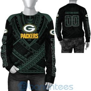 Green Bay Packers NFL Team Logo Polynesian Pattern Custom Name Number 3D All Over Printed Shirt Product Photo