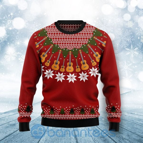Guitar Lover All Over Printed Ugly Christmas Sweater Product Photo