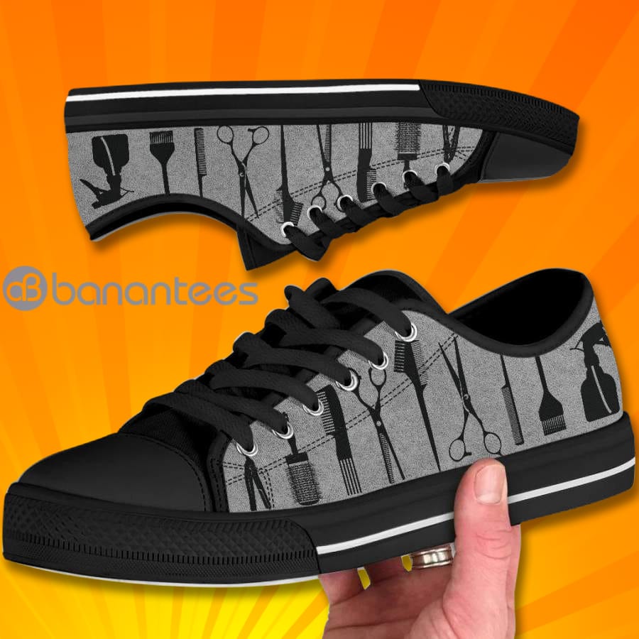 Hair Stylist Symbol Special Design Graphic Low Top Canvas Shoes