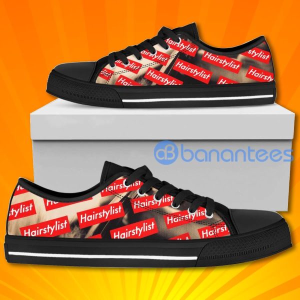 Hairstylist Special Design Graphic Low Top Canvas Shoes Product Photo