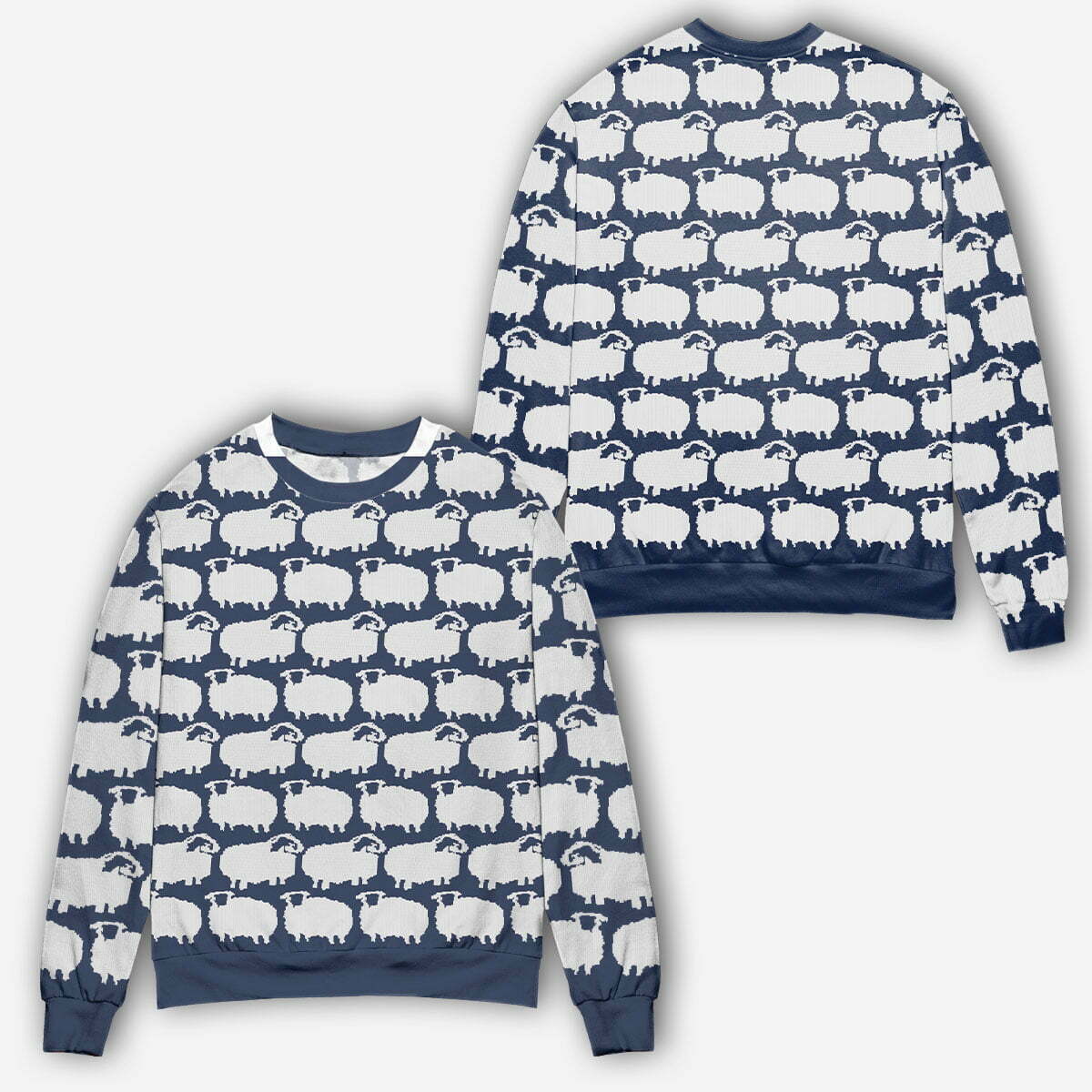Harry Styles Sheep Sweater Christmas Shirt - AOP Sweater - Navy