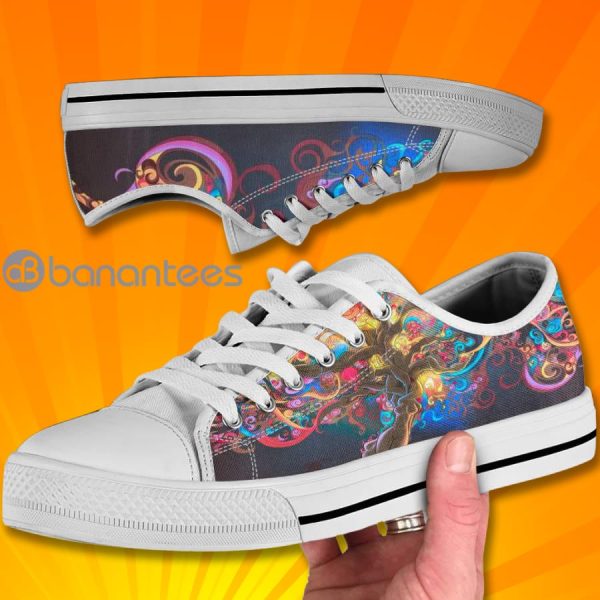 Hippie Passion Colorful Lovely Design Graphic Low Top Canvas Shoes Product Photo