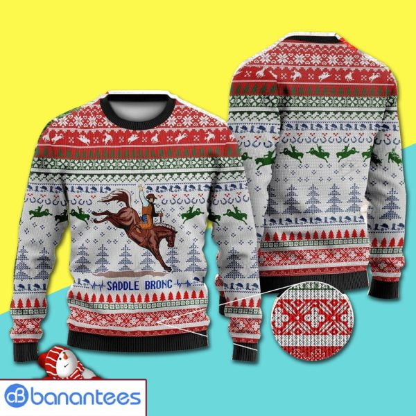 Horseman In Xmas Forest Full Print Ugly Christmas Sweater Product Photo