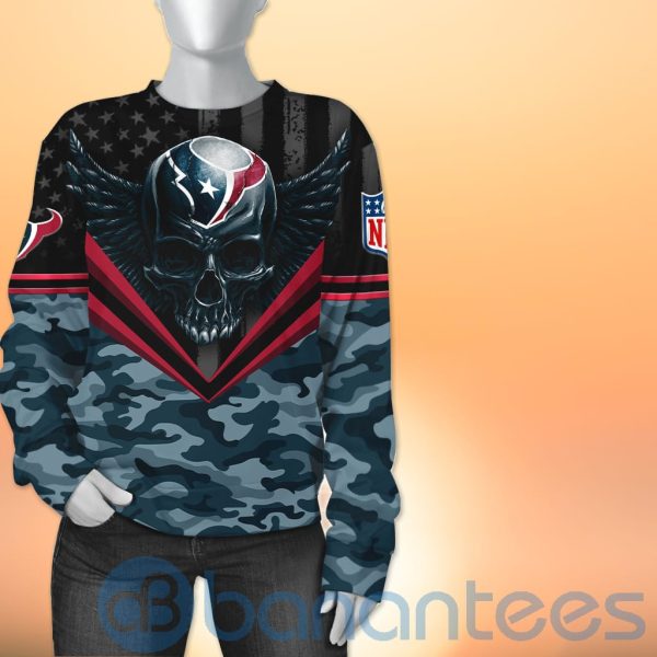 Houston Texans Skull Wings 3D All Over Printed Shirt Product Photo