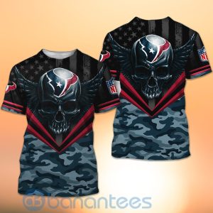 Houston Texans Skull Wings 3D All Over Printed Shirt Product Photo