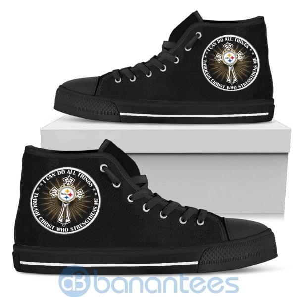 I Can Do All Things Through Christ Pittsburgh Steelers High Top Shoes Product Photo