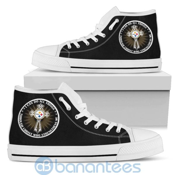 I Can Do All Things Through Christ Pittsburgh Steelers High Top Shoes Product Photo