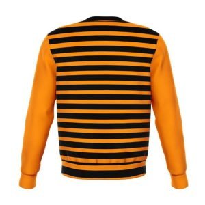 Halloween Pumpkin Orange Striped Halloween Sweater Product Photo