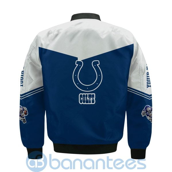 Indianapolis Colts American Football Team Logo Custom Name Bomber Jacket Product Photo