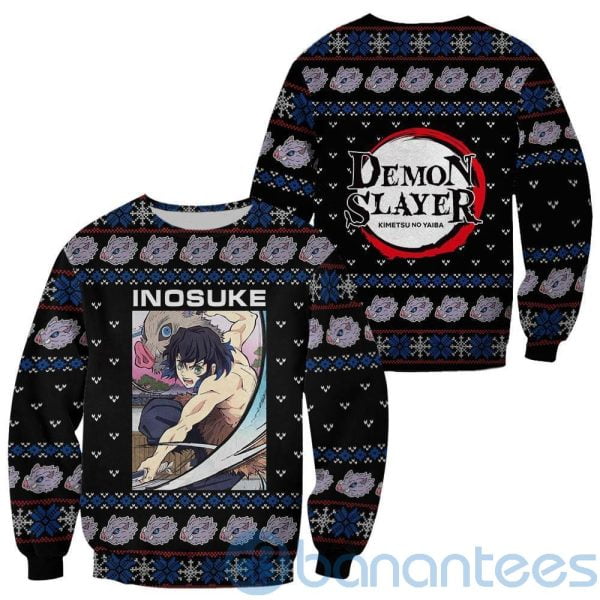 Inosuke Christmas Demon Slayer Anime Lover All Over Printed 3D Shirt Product Photo