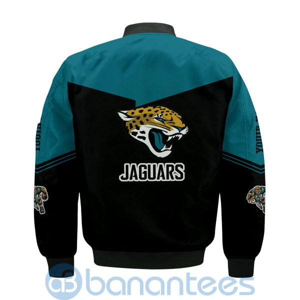Jacksonville Jaguars American Football Team Logo Custom Name Bomber Jacket Product Photo