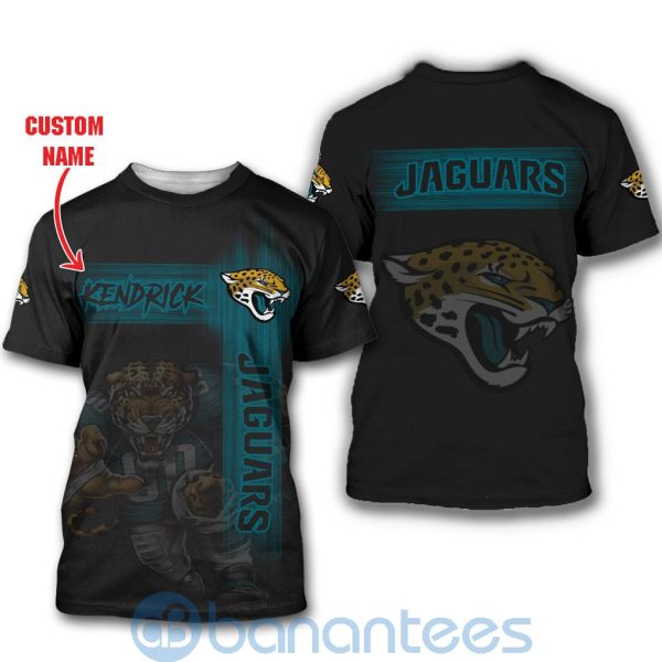 Jacksonville Jaguars Mascot Custom Name 3D All Over Printed Shirt Product Photo