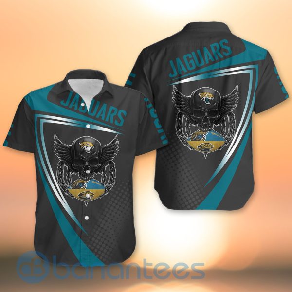 Jacksonville Jaguars NFL Skull American Football Sporty Design 3D All Over Printed Shirt Product Photo