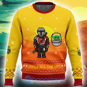 Jingle All The Way Mandalorian Ugly Christmas All Over Printed 3D Sweater Product Photo