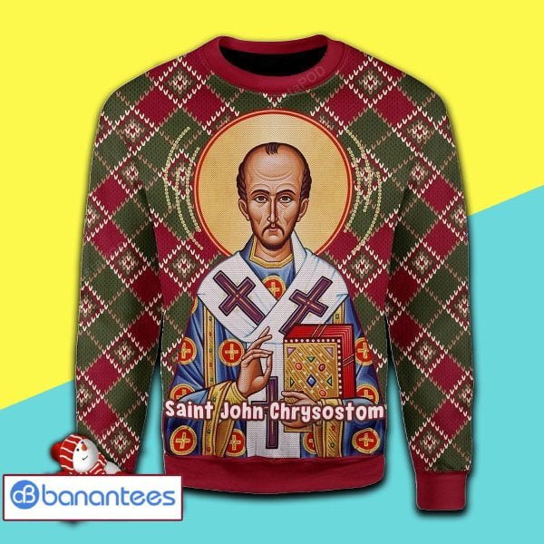 John The Apostle All Over Print Ugly Christmas Sweater Sweatshirt Product Photo