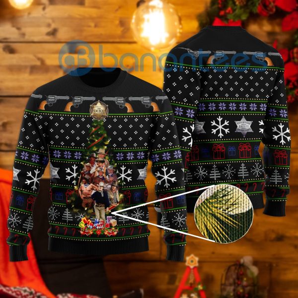 John Wayne Christmas tree All Over Printed Ugly Christmas Sweater Product Photo